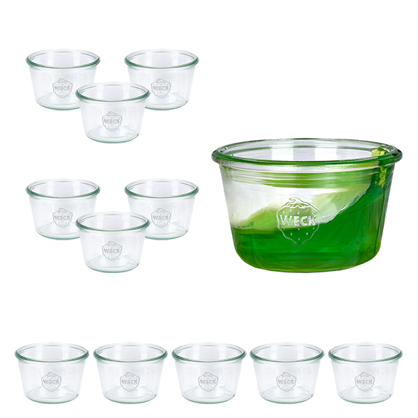 Conjunto de 12 copos de vidro de 370ml da Weck jars