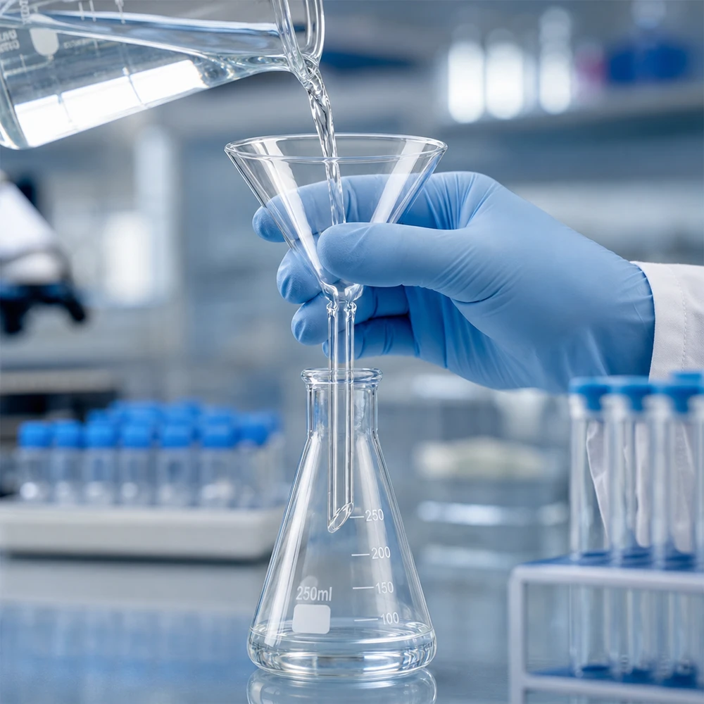 Funil ø75mm borosilicato ângulo 60 estilo curto Funil de vidro para laboratório químico borossilicato 75mm forma curta para filtração e análise profissional