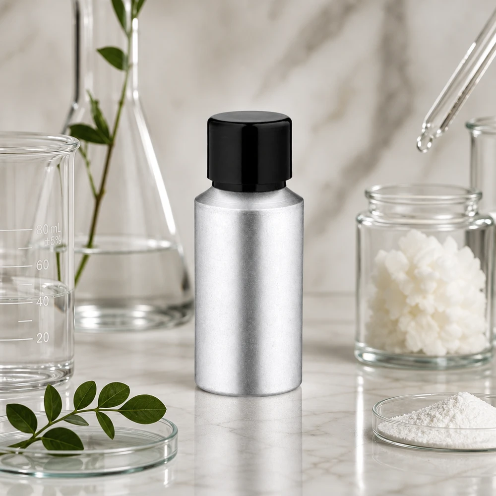 30ml gebeizte Aluflasche mit Schraubkappe Frasco de alumínio prateado de 30 ml com tampa preta para aplicações laboratoriais e produtos químicos