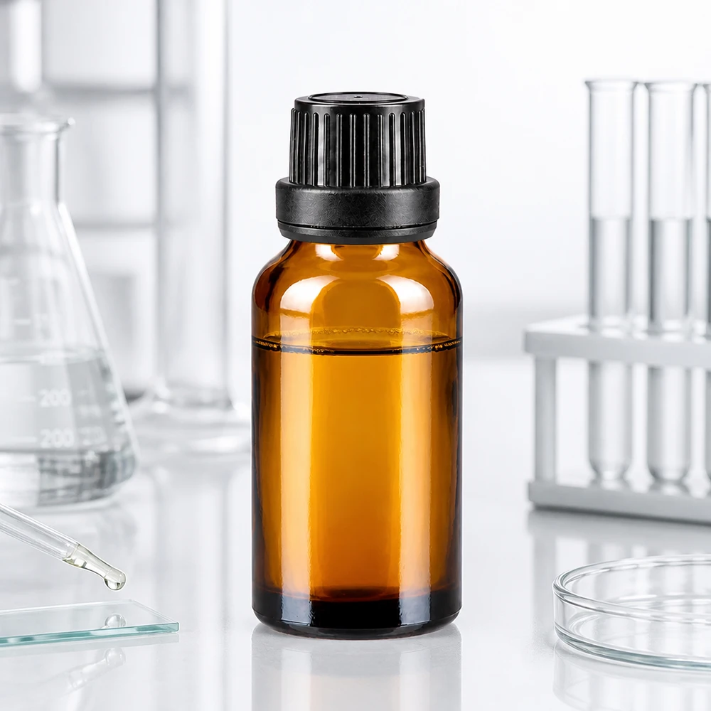 Frasco de farmácia castanho 20ml tampa conta-gotas anel de vazamento 2mm preto fecho inviolável Frasco de vidro castanho de 20 ml com conta-gotas de 2 mm e tampa OV com segurança para crianças, na cor preta