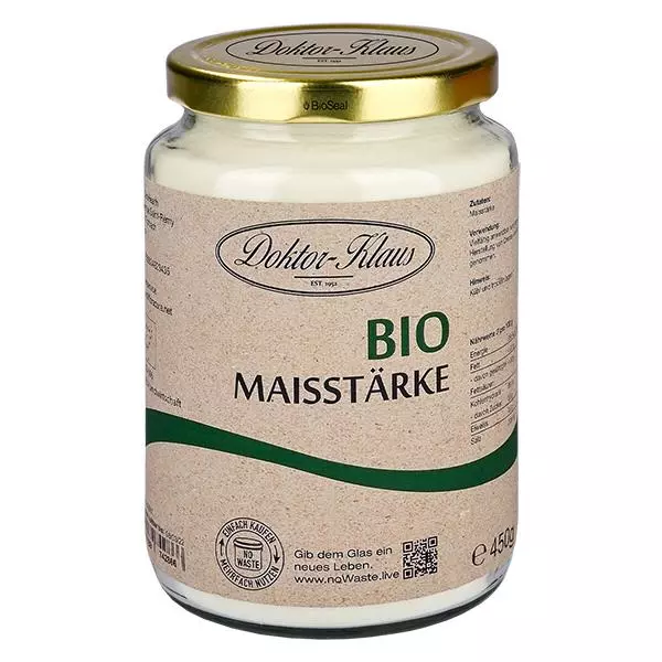 Amido de milho biológico 450g Doktor-Klaus noWaste