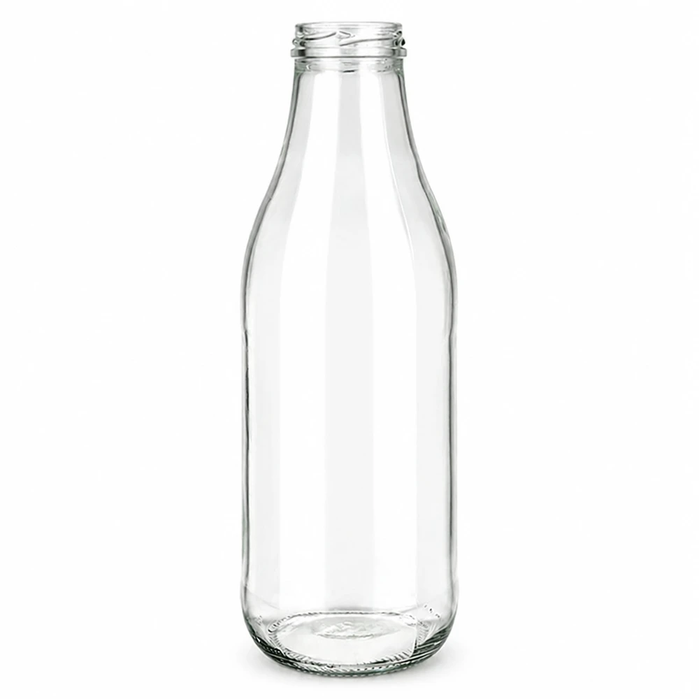 Garrafa de vidro de 1000 ml sem tampa TO48 UNiTWIST garrafa de leite vazia transparente garrafa de vidro transparente para bebidas