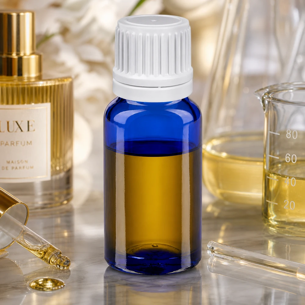 Frasco conta-gotas de 10ml 0,7mm branco com fecho inviolável BlueLine UT18/10 Frasco de vidro de alta qualidade de 10 ml em azul com tampa branca com conta-gotas para produtos cosméticos