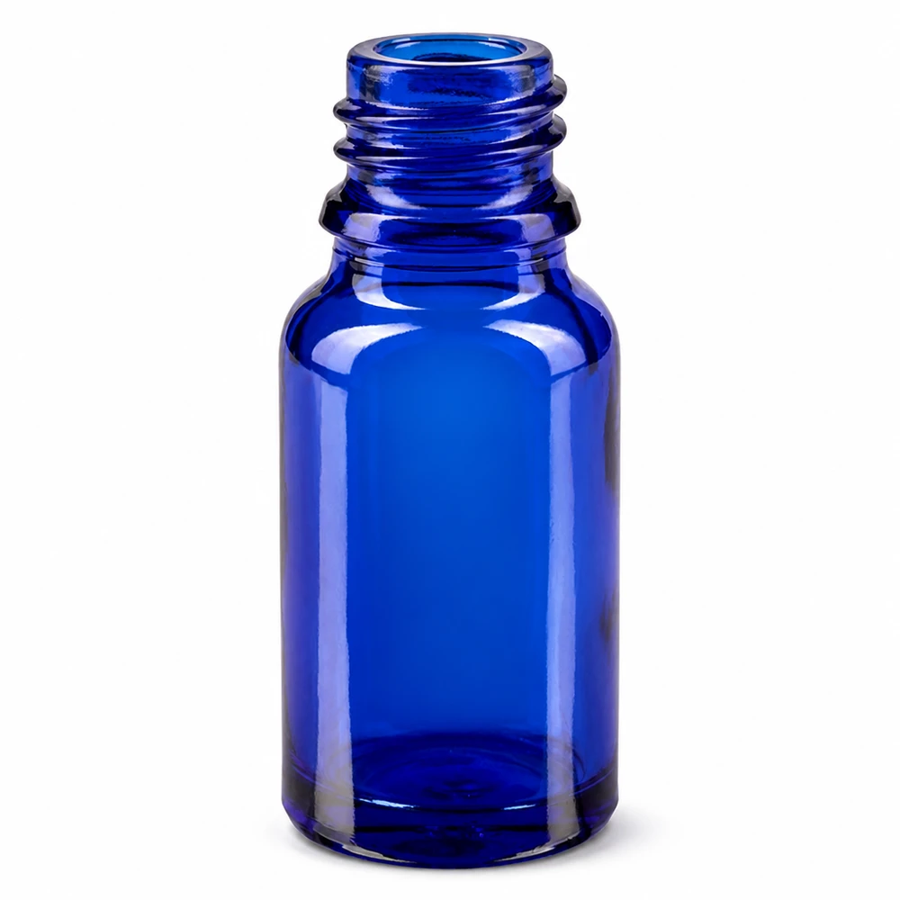 Frasco de farmácia azul ApoGlas de 10 ml em vidro de alta qualidade para medicamentos e gotas