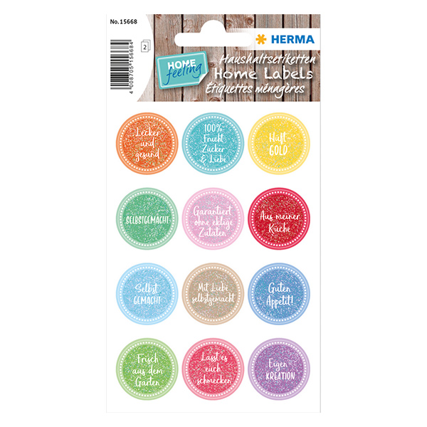 Autocolante "Hip gold" (24 autocolantes com glitter) ø24mm