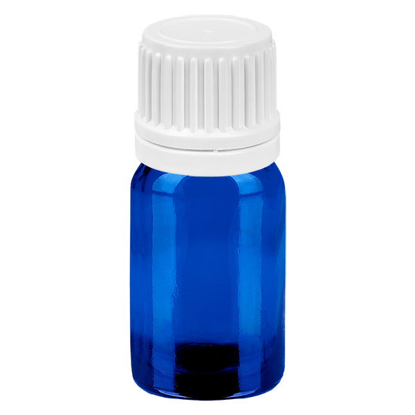 Frasco de 5 ml com tampa de rosca de 11 mm e fecho inviolável branco BlueLine UT18/5