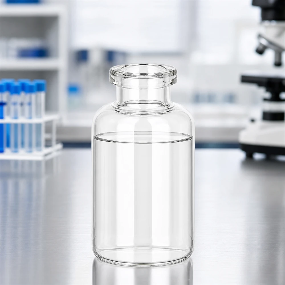 Frasco de injeção de vidro transparente 30ml Hochwertige Klarglas Injektionsflasche 30ml mit verdicktem Mündungsrand für sichere Gummistopfenversiegelung