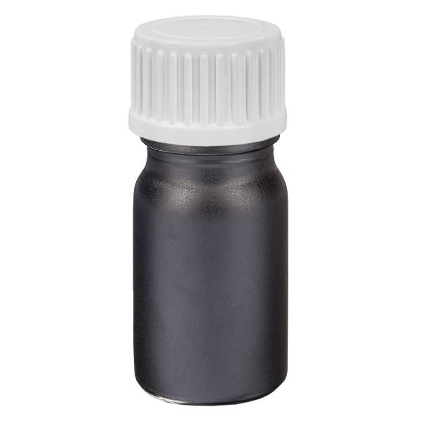 Frasco de 5ml (glóbulo) 3mm GR com fecho standard branco BlackLine UT18/5