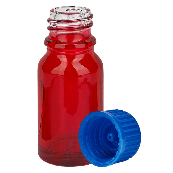 Frasco de 10 ml com tampa de rosca de 11 mm azul Standard RedLine UT18/10 Frasco de 10 ml com tampa de rosca de 11 mm azul Standard RedLine UT18/10