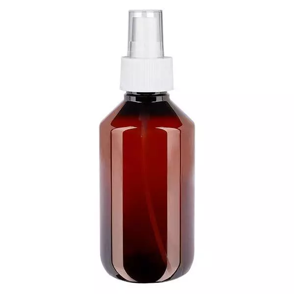 Frasco PET 200ml com atomizador branco