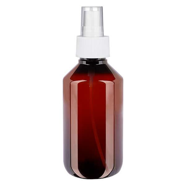 Frasco PET 200ml com atomizador branco Frasco PET 200ml com atomizador branco