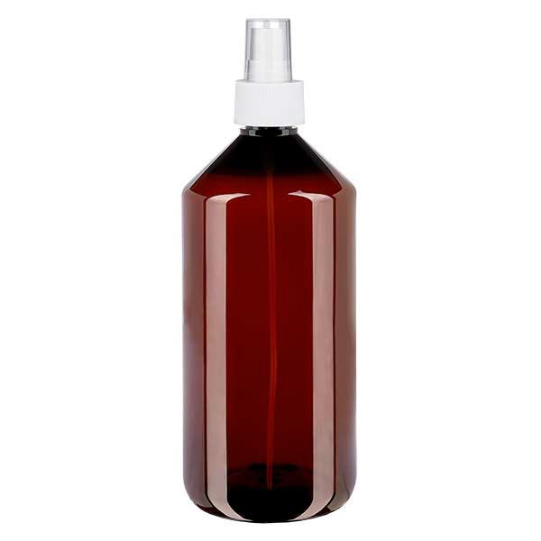 Frasco PET 1000ml com atomizador branco Frasco PET 1000ml com atomizador branco
