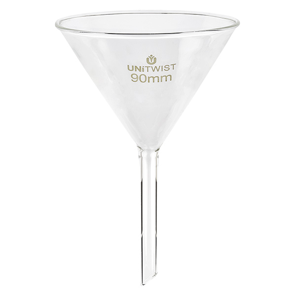 Funil de vidro ø90mm borosilicato UNiTWIST Funil de vidro ø90mm borosilicato UNiTWIST