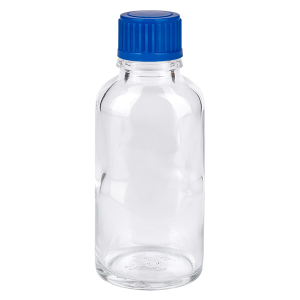 Frasco de 30 ml com tampa de rosca de 11 mm azul Standard ClearLine UT18/30