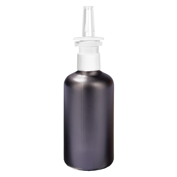Frasco de spray nasal de 100 ml branco/transparente com fecho standard BlackLine UT18/100