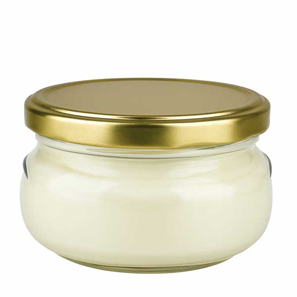 Jarra de 120 ml com tampa BasicSeal dourada UNiTWIST Jarra de 120 ml com tampa BasicSeal dourada UNiTWIST