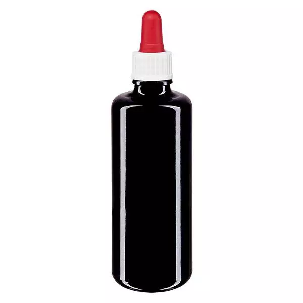 Frasco de farmácia violeta pipeta 50ml branco/vermelho standard Frasco de farmácia violeta pipeta 50ml branco/vermelho standard