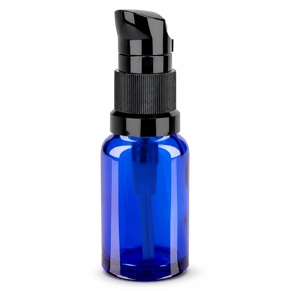 Frasco doseador de 10 ml preto com prático doseador para soros e óleos BlueLine UT18/10