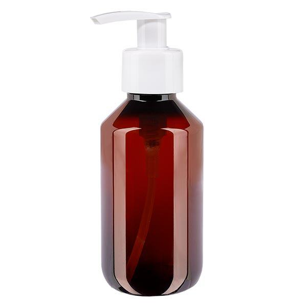 Frasco PET 200ml com bomba doseadora branca Frasco PET 200ml com bomba doseadora branca