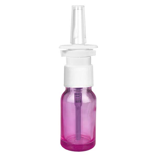 Frasco de spray nasal de 10 ml branco/transparente standard PurpleLine. UT18/10