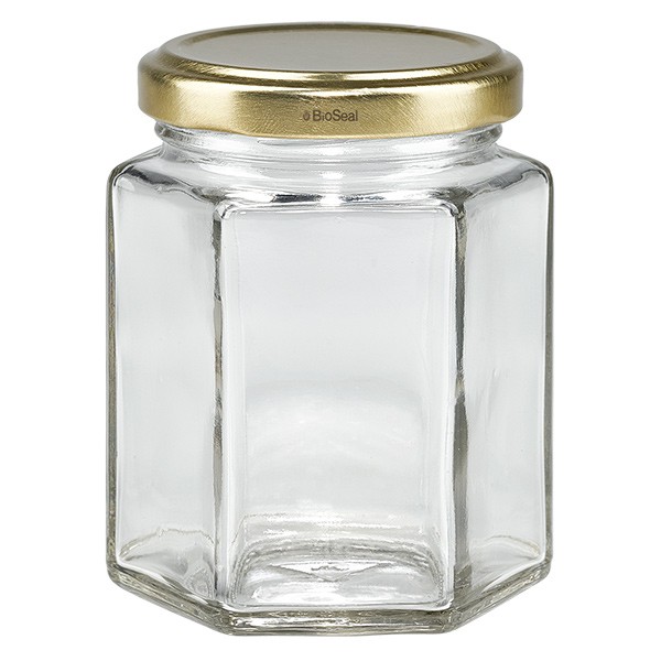 Frasco hexa de 196 ml com tampa dourada UNiTWIST BioSeal