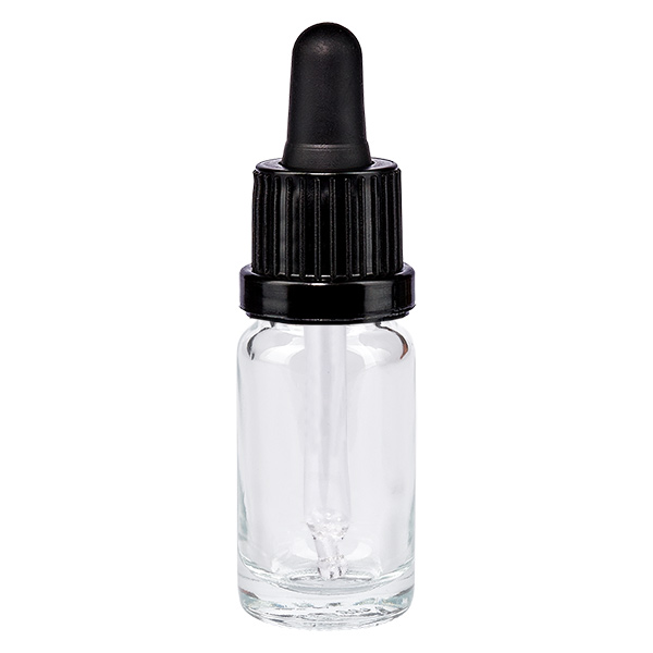 Frasco pipeta de 10 ml preto com tampa inviolável ClearLine UT18/10