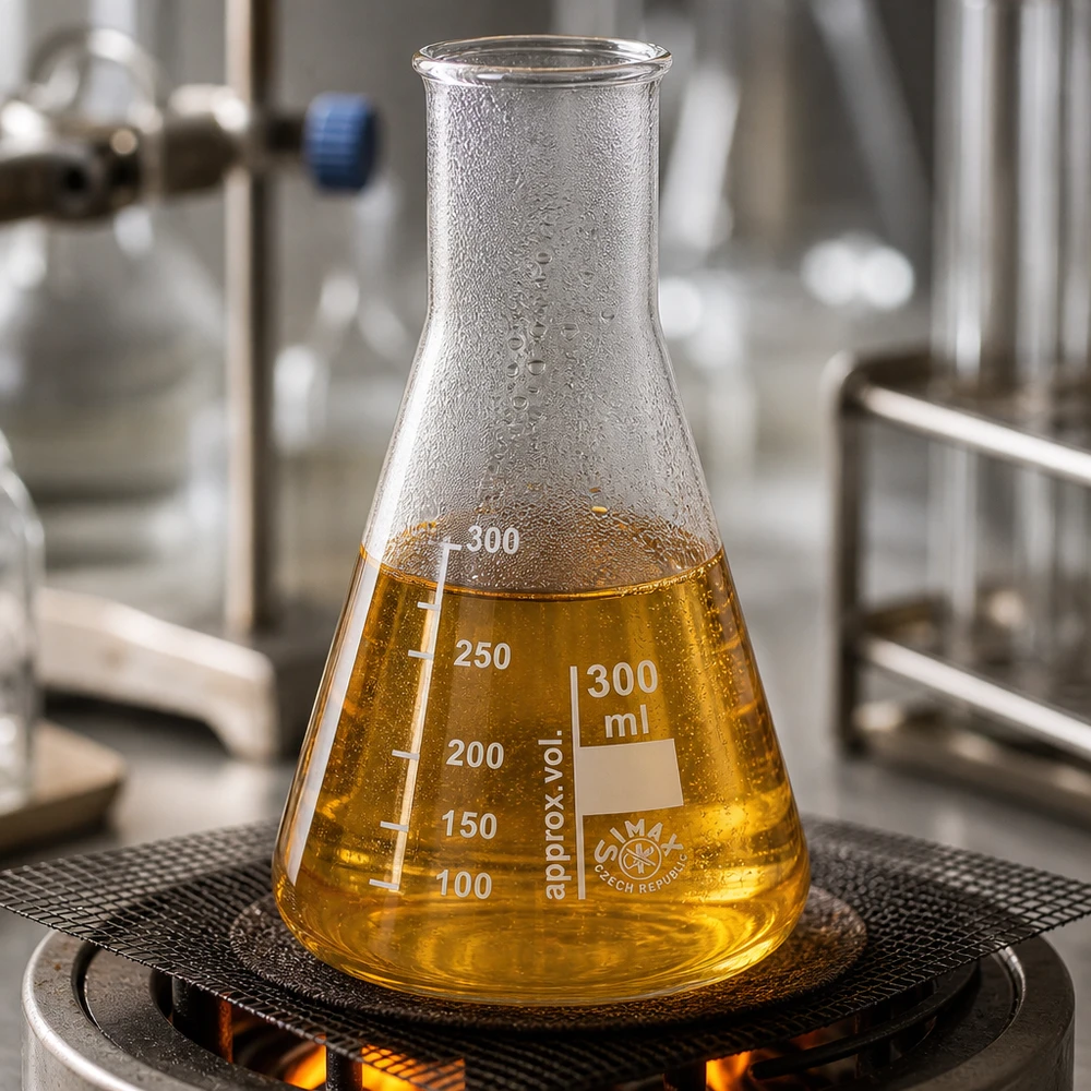 Frasco Erlenmeyer 300ml com gargalo estreito
