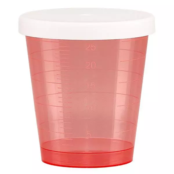 Copo para medicamentos vermelho 30ml Copo para medicamentos vermelho 30ml
