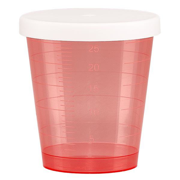 Copo para medicamentos vermelho 30ml