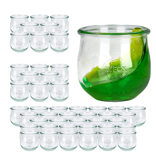 Conjunto de 48 jarras Weck jarra tulipa de 370ml Conjunto de 48 jarras Weck jarra tulipa de 370ml