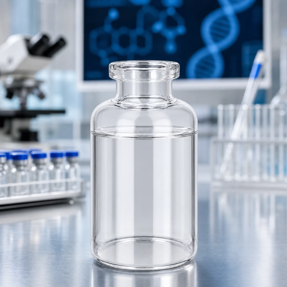 Frasco de injeção de vidro transparente 30ml Klarglas Vial 30ml mit dickem Flaschenboden und glatter Oberfläche für aseptische Abfüllprozesse