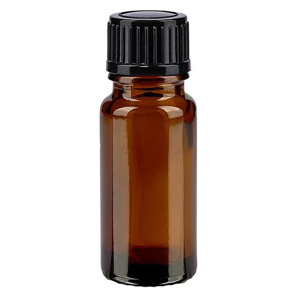 Frasco de farmácia castanho 10ml tampa conta-gotas 1mm preto standard Frasco de farmácia castanho 10ml tampa conta-gotas 1mm preto standard