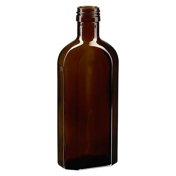 Frasco Meplat de 250 ml castanho PP28 Frasco Meplat de 250 ml castanho PP28