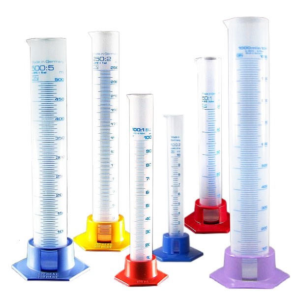 Conjunto de cilindros de medição (6 cilindros de medição de 10-1000ml)