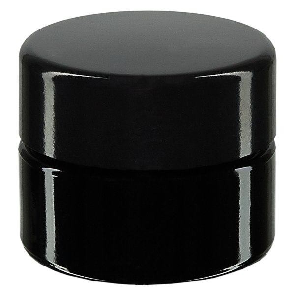 Frasco para cosméticos de vidro violeta 15ml, com tampa preta