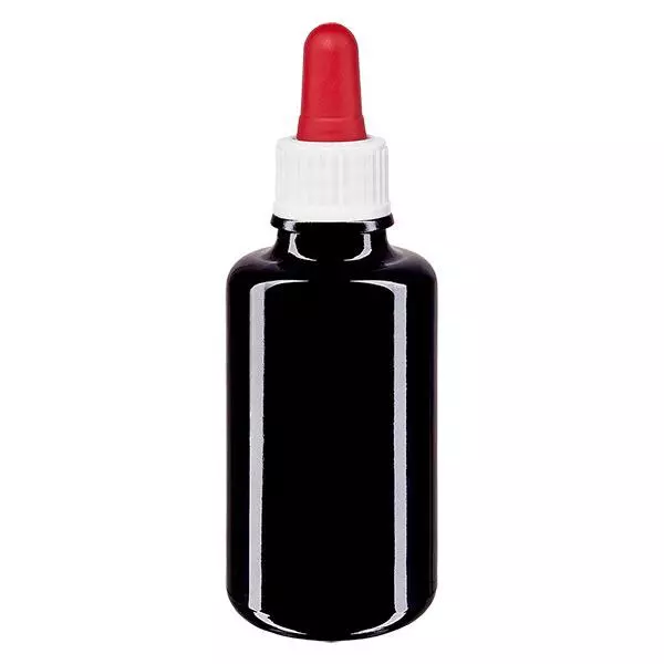 Frasco de farmácia violeta 30ml pipeta branca/vermelha standard Frasco de farmácia violeta 30ml pipeta branca/vermelha standard