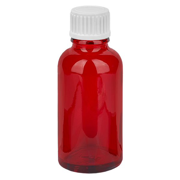 Frasco conta-gotas de 30 ml branco de 0,9 mm com tampa standard RedLine UT18/30