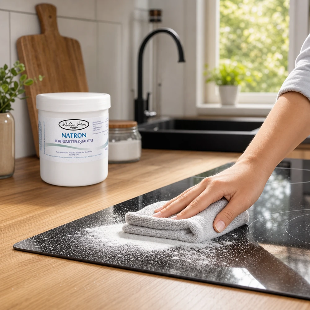 Natron Doctor Klaus 500g pó para a limpeza de placas e superfícies na cozinha