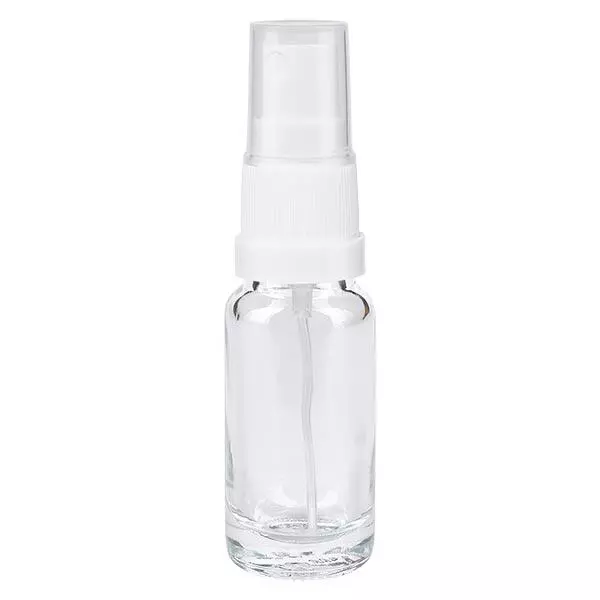 Frasco de farmácia transparente 10ml spray top branco Frasco de farmácia transparente 10ml spray top branco