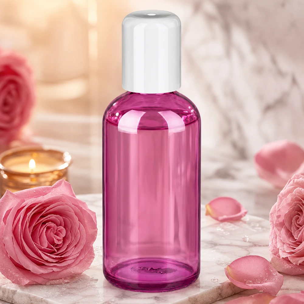 Frasco roll-on de 100ml branco padrão PurpleLine UT18/100 Frasco roll-on de 100 ml de alta qualidade em vidro com design Purple Line para produtos cosméticos profissionais
