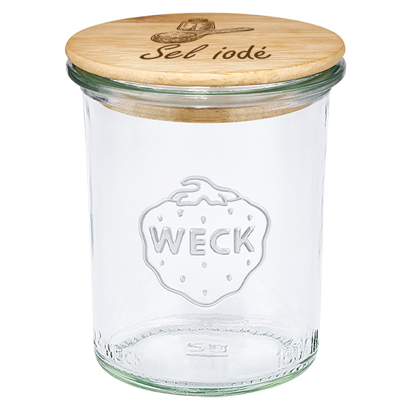 Cobertura em madeira "Sel iodé" com vergalhão WECK 160ml Cobertura em madeira "Sel iodé" com vergalhão WECK 160ml