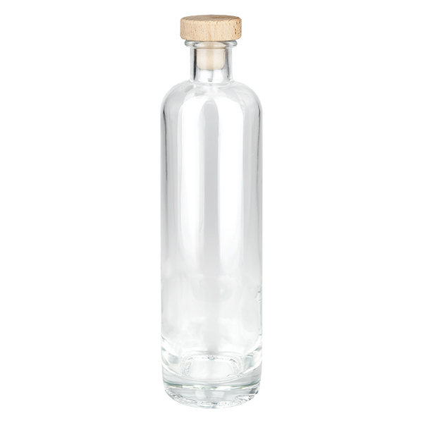 500ml Glasflasche "Eleganz" mit Holzgriffkorken UNiTWIST®
