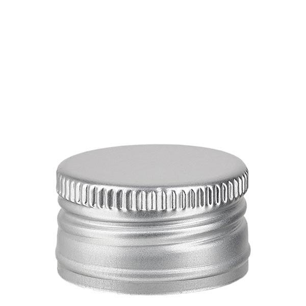 Tampa de rosca em polipropileno 24mm prata alumínio standard Tampa de rosca em polipropileno 24mm prata alumínio standard