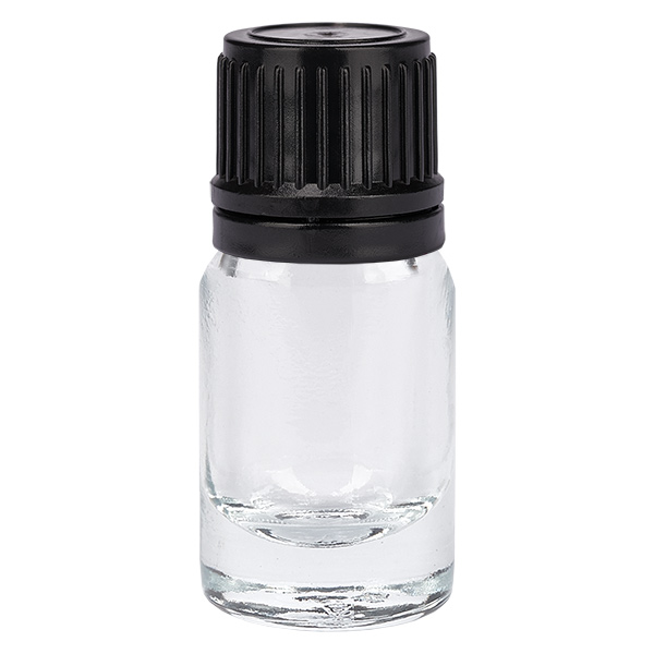 Frasco de 5ml (glóbulo) 8mm anel de vazamento preto fecho padrão ClearLine UT18/5
