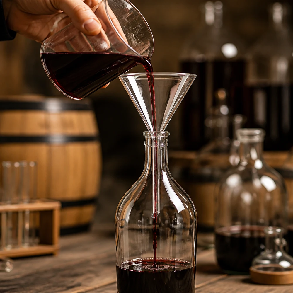 Funil ø85mm borosilicato ângulo 60 estilo curto Funil de laboratório de cabo curto em vidro borossilicato com 85 mm de diâmetro para uma decantação precisa