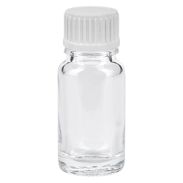Frasco de 10ml (globule) 3mm anel de vazamento branco fecho padrão ClearLine UT18/10