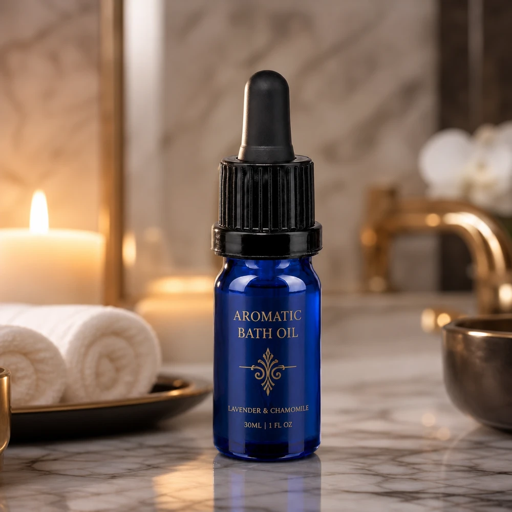 Frasco conta-gotas de 5 ml em vidro azul robusto com tampa de pipeta precisa OV BlueLine UT18/5