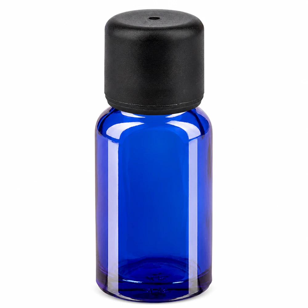 Frasco de 10 ml com tampa de rosca de 11 mm preta BlueLine UT18/10