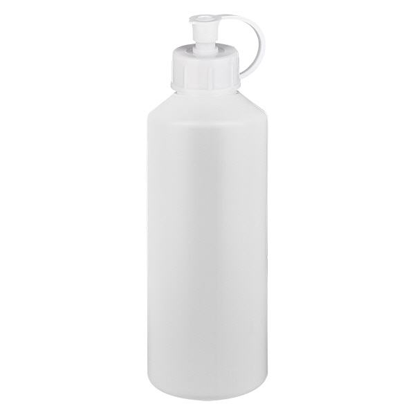 Frasco de farmácia HDPE 100ml branco com tampa de spray