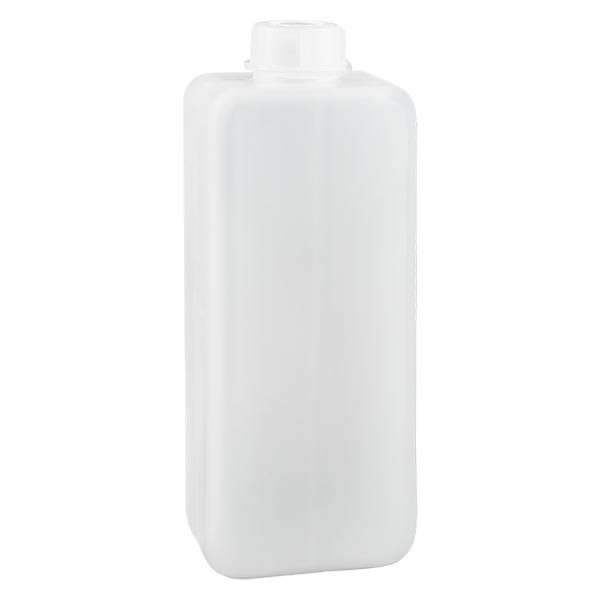 Frasco para produtos químicos 1000ml, gargalo estreito feito de PE-HD, cor natural